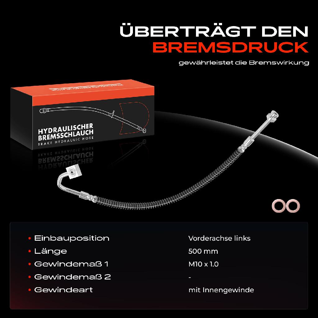 1x Bremsschlauch Bremsschläuche Vorderachse Links für KIA Retona Sportage CE FK SUV K00