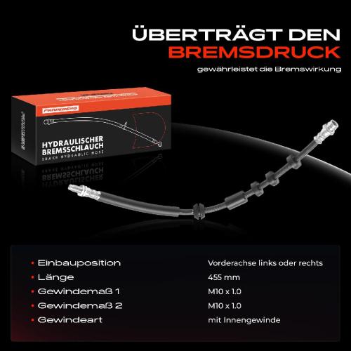 1x Bremsschlauch Bremsschläuche Vorderachse Links oder Rechts für Land Rover Range Roveroque 2.0L 2.2L Bild 1x Bremsschlauch Bremsschläuche Vorderachse Links oder Rechts für Land Rover Range Roveroque 2.0L 2.2L