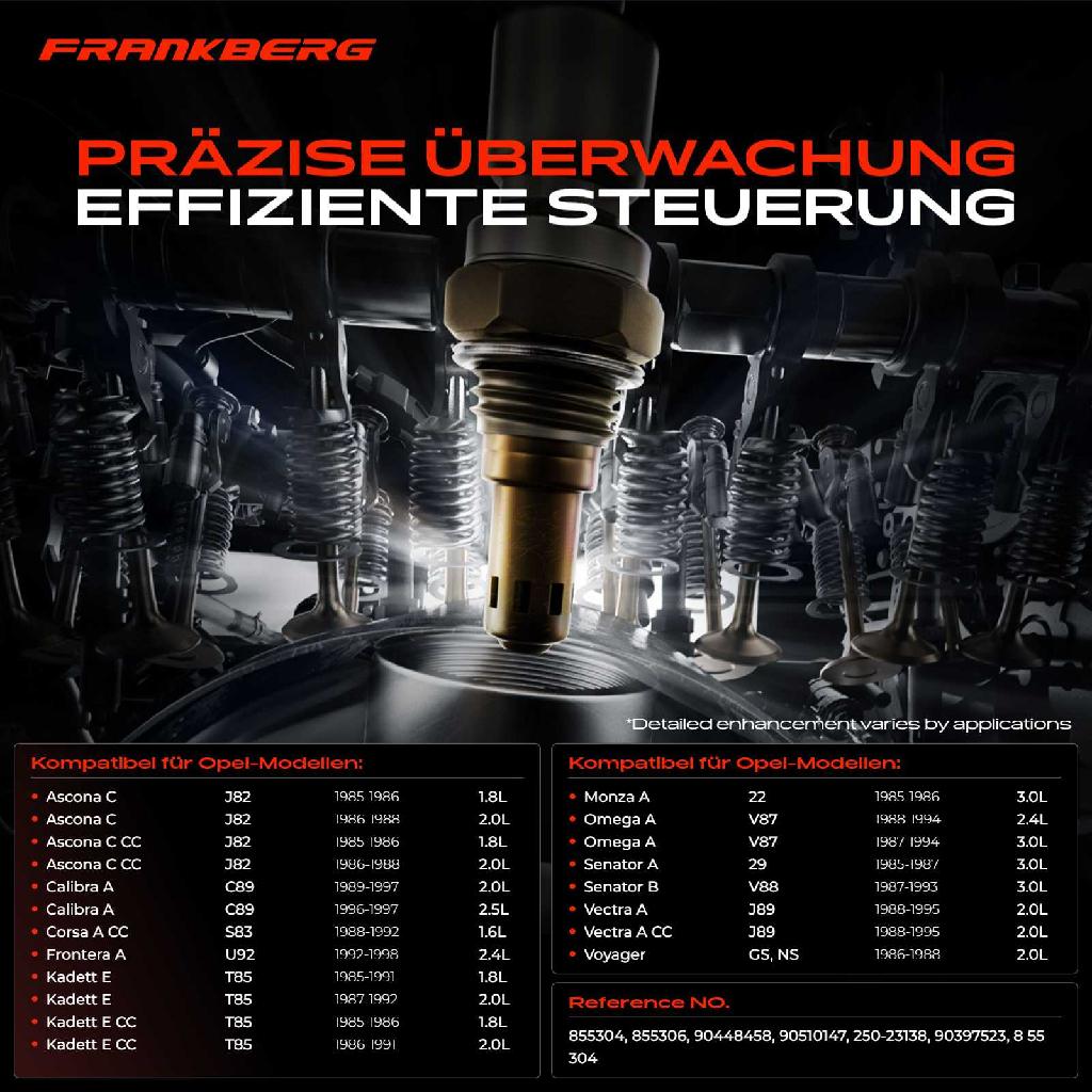 1x Lambdasonde Regelsonde Vor Katalysator für Opel Omega A Vectra A Senator Kadett E Ascona C