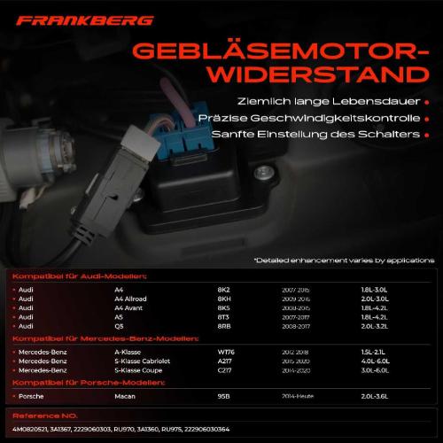 1x Widerstand Vorwiderstand Gebläsemotor für Audi A4 8K Mercedes-Benz A-Klasse W176 Bild 1x Widerstand Vorwiderstand Gebläsemotor für Audi A4 8K Mercedes-Benz A-Klasse W176