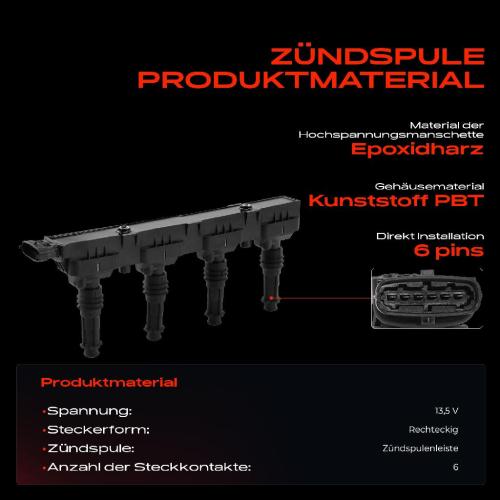 Frankberg 1x Zündspule Zündkerze für Opel Agila (A) Astra G CC Klasseic Caravan Stufenheck H Combo Kasten/MPV Bild Frankberg 1x Zündspule Zündkerze für Opel Agila (A) Astra G CC Klasseic Caravan Stufenheck H Combo Kasten/MPV