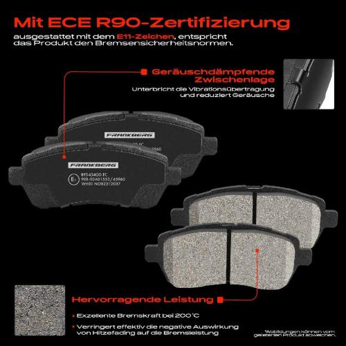 4x Bremsbeläge Vorderachse für Ford Fiesta VI Van Mazda 2 Subaru Justy IV Suzuki Baleno Swift V Bild 4x Bremsbeläge Vorderachse für Ford Fiesta VI Van Mazda 2 Subaru Justy IV Suzuki Baleno Swift V