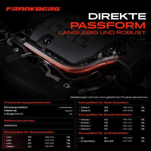 1x Kühlerschlauch Turboschlauch für VW Golf Audi A3 Cabriolet Limousine Sportback Seat Leon Toledo Skoda Bild 1x Kühlerschlauch Turboschlauch für VW Golf Audi A3 Cabriolet Limousine Sportback Seat Leon Toledo Skoda