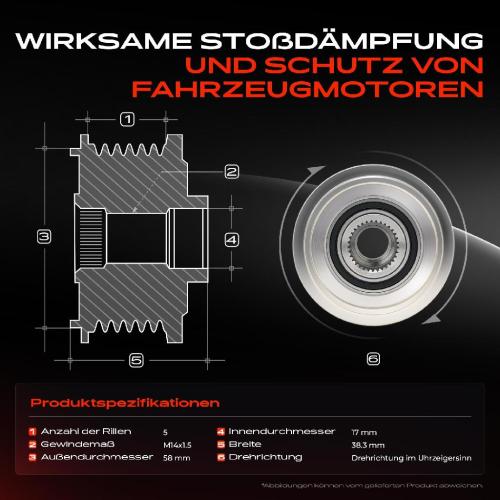 1x Generatorfreilauf Lichtmaschine für Toyota Corolla Avensis Previa 2.0L Bild 1x Generatorfreilauf Lichtmaschine für Toyota Corolla Avensis Previa 2.0L