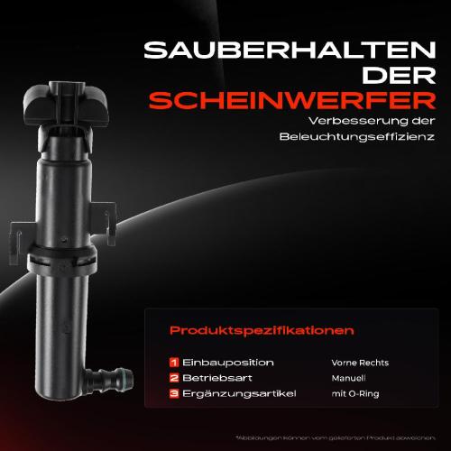 1x Scheinwerferreinigung Waschwasserdüse Vorne Rechts für Audi A3 8P1 8P7 8PA 2008-2013 Bild 1x Scheinwerferreinigung Waschwasserdüse Vorne Rechts für Audi A3 8P1 8P7 8PA 2008-2013