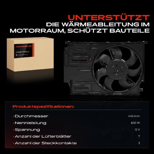 1x Motorkühller Einfachlüfter mit Kühlerlüfterrahmen BMW F45 X1 F48 X2 F39 MINI Countryman F60 Bild 1x Motorkühller Einfachlüfter mit Kühlerlüfterrahmen BMW F45 X1 F48 X2 F39 MINI Countryman F60