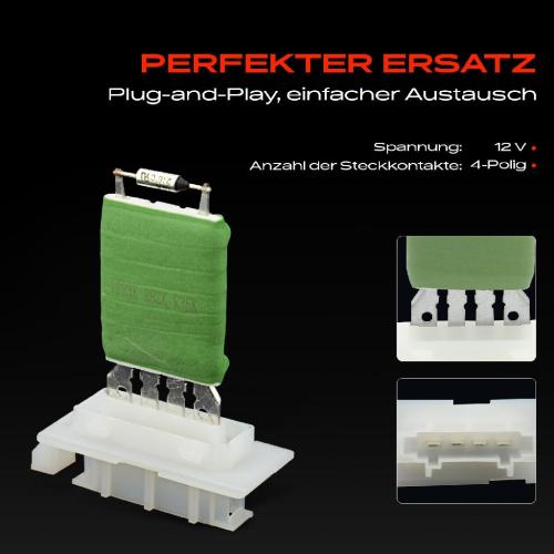 1x Widerstand Vorwiderstand Gebläsemotor für VW Golf 5 Audi A3 Seat Skoda Bild 1x Widerstand Vorwiderstand Gebläsemotor für VW Golf 5 Audi A3 Seat Skoda