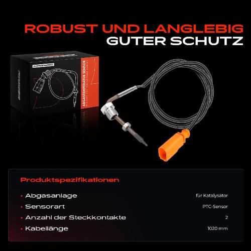1x Abgastemperatursensor für Audi Q7 4LB 6.0L 2008-2014 Bild 1x Abgastemperatursensor für Audi Q7 4LB 6.0L 2008-2014