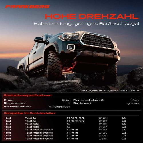 Frankberg 1x Servopumpe hydraulisch für Ford Transit Bus Kasten 2.2L 2.4L Bild Frankberg 1x Servopumpe hydraulisch für Ford Transit Bus Kasten 2.2L 2.4L