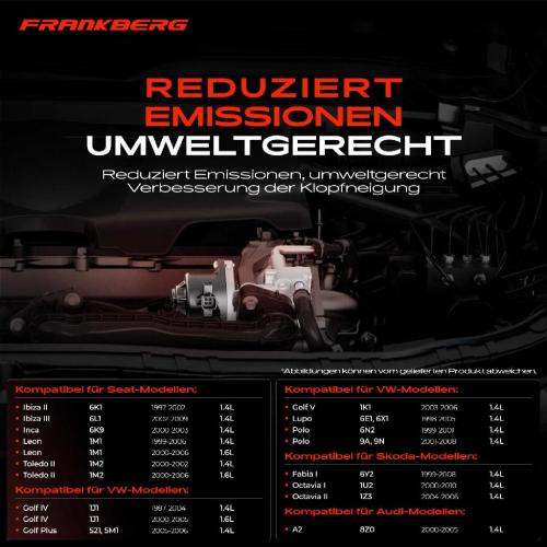 Frankberg 1x AGR-Ventil Abgasrückführungsventil für VW Golf Polo Audi A2 Seat Arosa Cordoba Vario Ibiza II III Skoda Bild Frankberg 1x AGR-Ventil Abgasrückführungsventil für VW Golf Polo Audi A2 Seat Arosa Cordoba Vario Ibiza II III Skoda