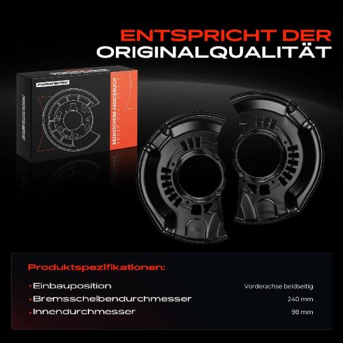 2x Ankerblech Bremsscheibe Vorderachse Beidseitig für Toyota Avensis Verso M2 Camry Stufenheck V3 Bild 2x Ankerblech Bremsscheibe Vorderachse Beidseitig für Toyota Avensis Verso M2 Camry Stufenheck V3