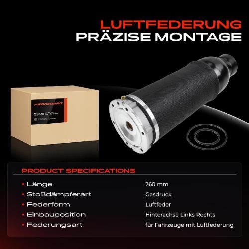 Frankberg 1x Luftfeder Fahrwerk Hinterachse Links Rechts für Audi A6 4F2 4FH 4F5 C6 2004-2011 Bild Frankberg 1x Luftfeder Fahrwerk Hinterachse Links Rechts für Audi A6 4F2 4FH 4F5 C6 2004-2011