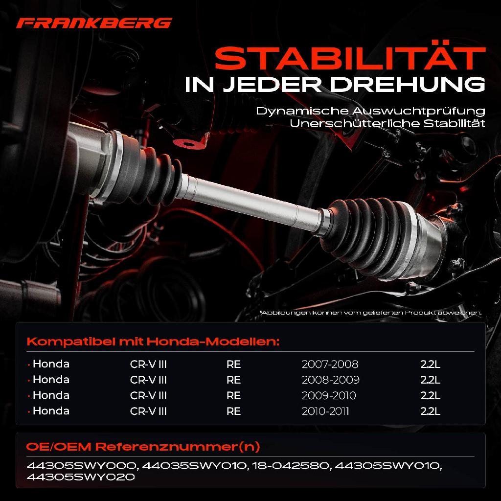 1x Antriebswelle Vorderachse Rechts für Honda CR-V III RE 2.2L 2007-2011