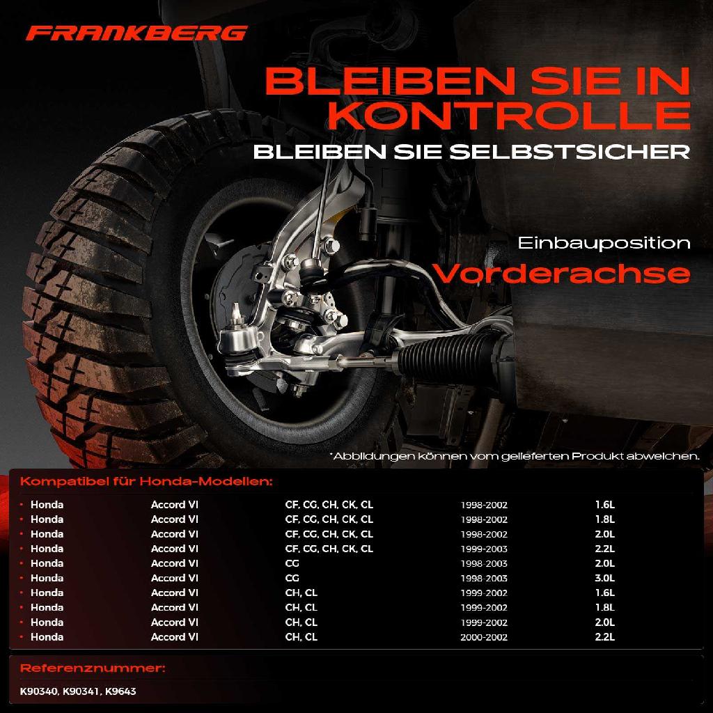 1x Querlenker Satz Vorderachse für Honda Accord VI Coupe Hatchback 1.6L 1.8L 2.0L 2.2L 3.0L 1998-2003