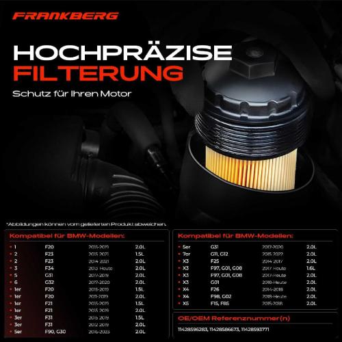 1x ÖlkühlerÖlfilter für BMW F20 F21 F22 F30 F31 F32 F34 F36 F10 F90 F11 G11 X3 X5 Bild 1x ÖlkühlerÖlfilter für BMW F20 F21 F22 F30 F31 F32 F34 F36 F10 F90 F11 G11 X3 X5