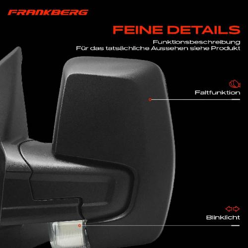 Frankberg 1x Außenspiegel Links für Ford Tourneo V362 F3 Transit V362 FY FZ Bj ab 2012 Bild Frankberg 1x Außenspiegel Links für Ford Tourneo V362 F3 Transit V362 FY FZ Bj ab 2012