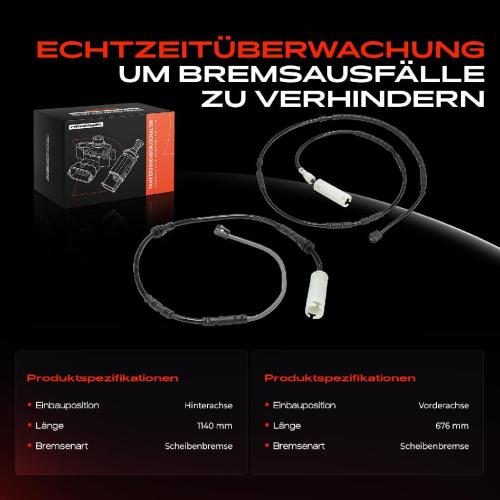 2x Warnkontakt Bremsbelagverschleiß Vorne Hinten für BMW X1 E84 1.6L 2.0L 2009-2015 Bild 2x Warnkontakt Bremsbelagverschleiß Vorne Hinten für BMW X1 E84 1.6L 2.0L 2009-2015