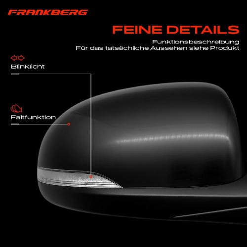 Frankberg 1x Außenspiegel Rechts für Hyundai i20 PB PBT 1.1L 1.2L 1.4L 1.6L 2012-2015 Bild Frankberg 1x Außenspiegel Rechts für Hyundai i20 PB PBT 1.1L 1.2L 1.4L 1.6L 2012-2015