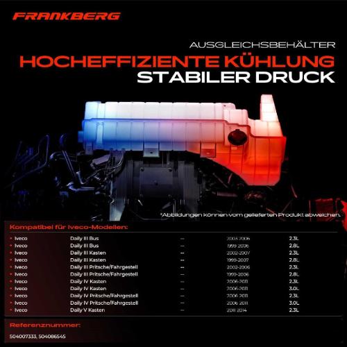 1x Ausgleichsbehälter Kühlmittelbehälter für Iveco Daily III IV V Kasten Bus 1999-2014 Bild 1x Ausgleichsbehälter Kühlmittelbehälter für Iveco Daily III IV V Kasten Bus 1999-2014