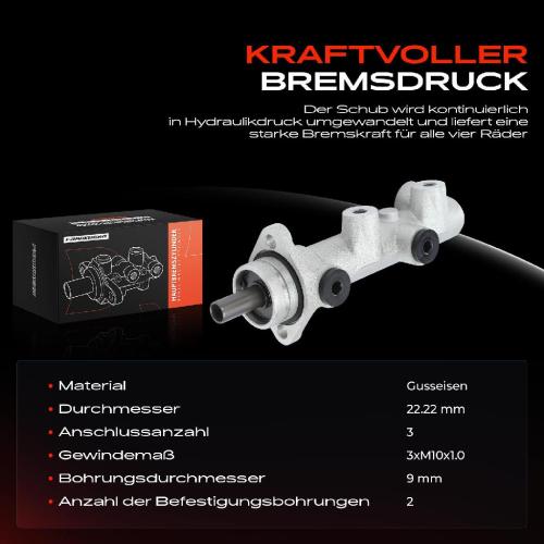 1x Hauptbremszylinder Bremszylinder für Alfa Romeo 75 GT 105 Fiat Seicento/600 187 Bild 1x Hauptbremszylinder Bremszylinder für Alfa Romeo 75 GT 105 Fiat Seicento/600 187