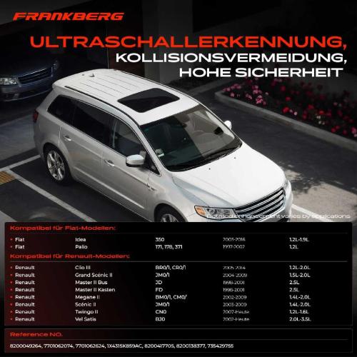 2x Parksensor PDC Sensor Vorne und Hinten für Renault Clio Megane Scénic Twingo Fiat Bild 2x Parksensor PDC Sensor Vorne und Hinten für Renault Clio Megane Scénic Twingo Fiat