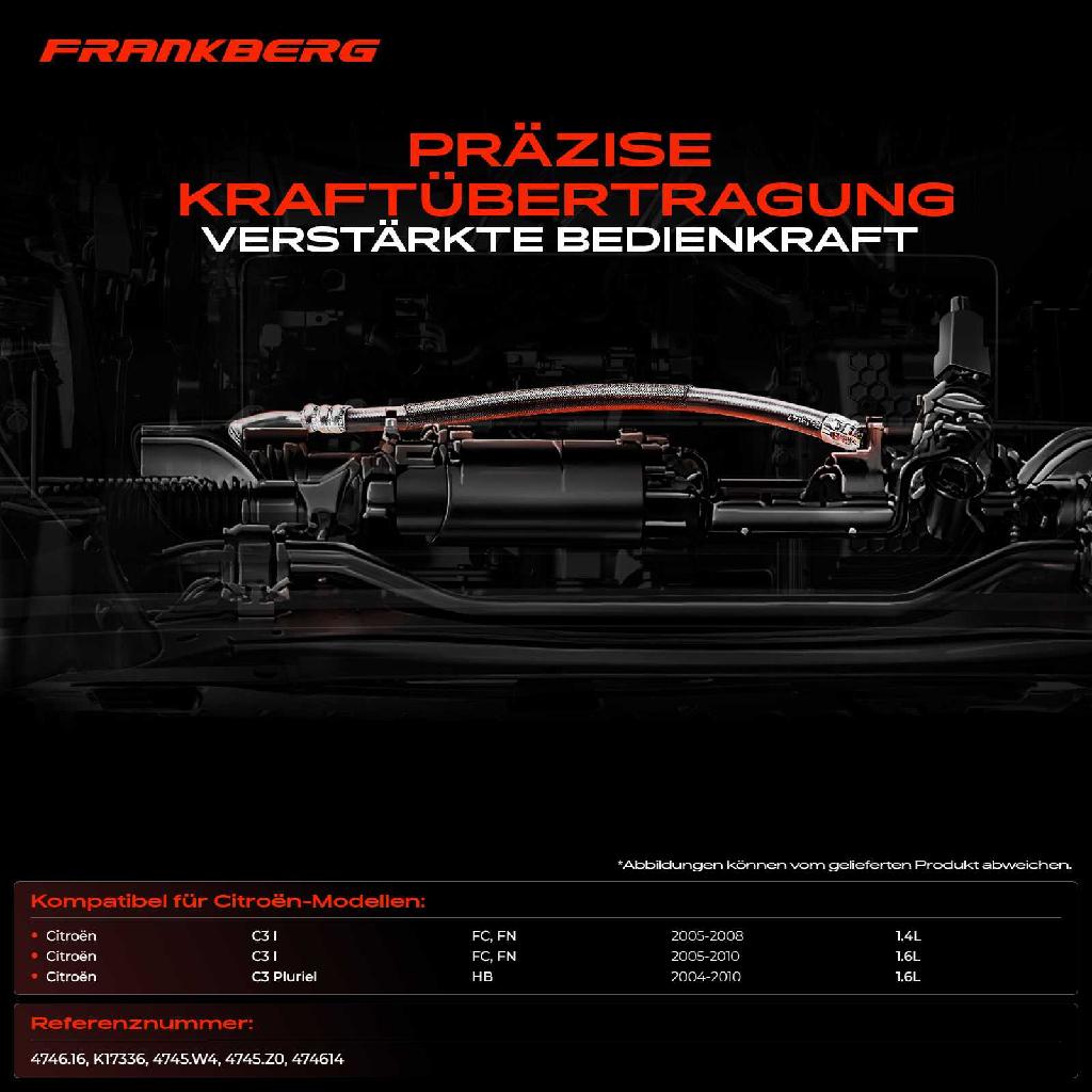 2x Seilzug Feststellbremse Hinterachse beidseitig für Citroën C3 I FC FN C3 Pluriel HB 1.6L