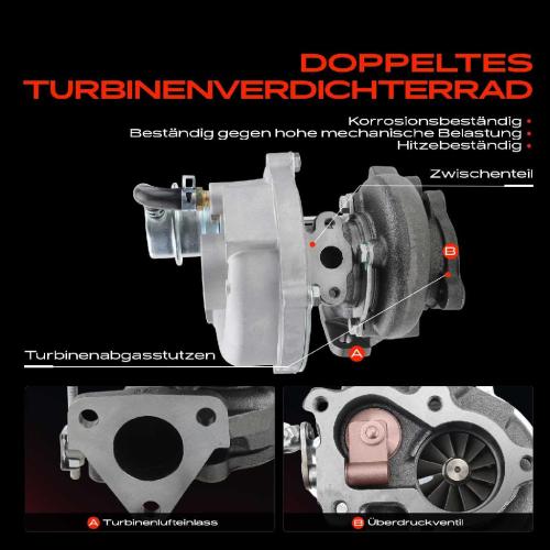 Frankberg 1x Abgasturbolader für Ford Transit Bus E Transit Kasten Transit Pritsche/Fahrgestell 2.5L 1991-2000 Bild Frankberg 1x Abgasturbolader für Ford Transit Bus E Transit Kasten Transit Pritsche/Fahrgestell 2.5L 1991-2000