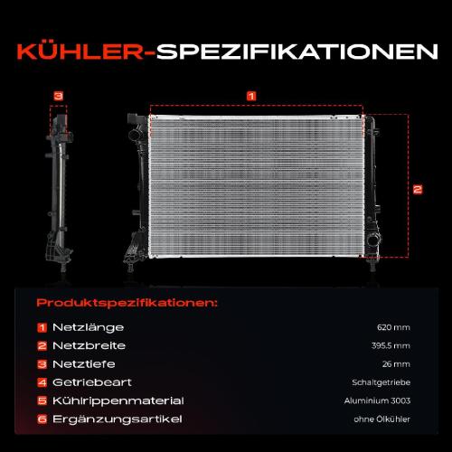 Frankberg 1x Kühler Wasserkühler Motorkühler für Fiat 500 595 695 500C 1.4L Bild Frankberg 1x Kühler Wasserkühler Motorkühler für Fiat 500 595 695 500C 1.4L