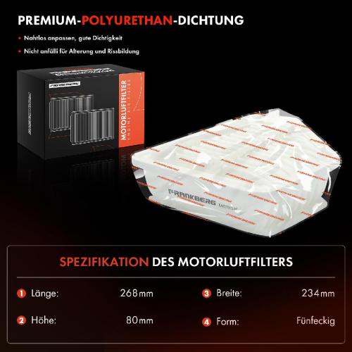 2x Luftfilter Filtereinsatz für Toyota Auris Kombi E15 E18 2.0 D-4D 2006-2018 Bild 2x Luftfilter Filtereinsatz für Toyota Auris Kombi E15 E18 2.0 D-4D 2006-2018