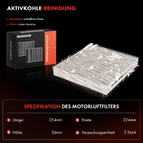 2x Innenraumfilter Aktivkohle für Audi A1 Mercedes W463 Porsche 970 VW Polo Bild 2x Innenraumfilter Aktivkohle für Audi A1 Mercedes W463 Porsche 970 VW Polo