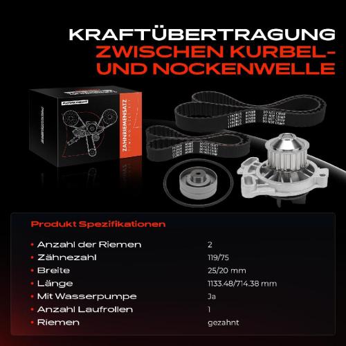 1x Zahnriemensatz Zahnriemen Wasserpumpe für VW LT 28-35 Audi 100 Volvo 240 740 Bild 1x Zahnriemensatz Zahnriemen Wasserpumpe für VW LT 28-35 Audi 100 Volvo 240 740