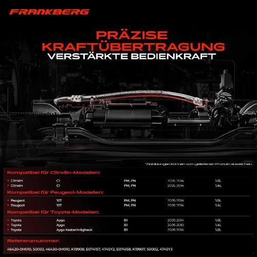 2x Seilzug Feststellbremse Hinterachse beidseitig für Citroën C1 PM Peugeot 107 Toyota Aygo Bild 2x Seilzug Feststellbremse Hinterachse beidseitig für Citroën C1 PM Peugeot 107 Toyota Aygo