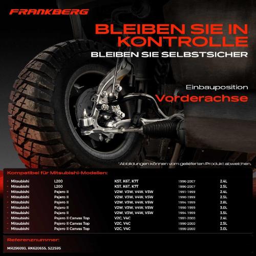 1x Querlenker Vorderachse für Mitsubishi L200 Pajero II Canvas Top 2.4L 2.5L 2.8L 3.0L 3.5L 1990-2007 Bild 1x Querlenker Vorderachse für Mitsubishi L200 Pajero II Canvas Top 2.4L 2.5L 2.8L 3.0L 3.5L 1990-2007