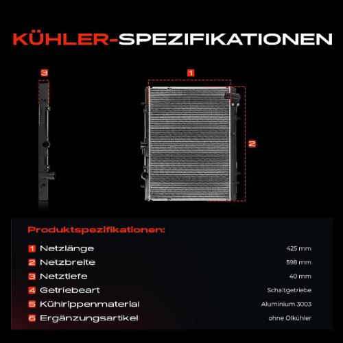 1x Kühler Wasserkühler Motorkühler für Subaru Forester SG 2.0 S AWD Bild 1x Kühler Wasserkühler Motorkühler für Subaru Forester SG 2.0 S AWD