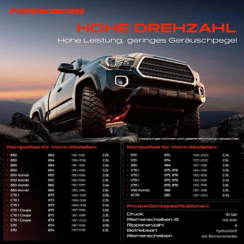 Frankberg 1x Servopumpe hydraulisch für Volvo 850 C70 I S70 V70 I XC70 S90 V90 Bild Frankberg 1x Servopumpe hydraulisch für Volvo 850 C70 I S70 V70 I XC70 S90 V90