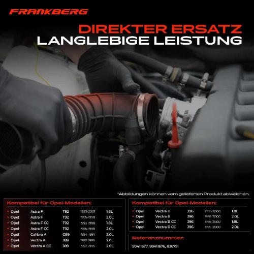 Frankberg 1x Ansaugschlauch, Luftfilter für Opel Astra F Calibra A Vectra A B Bild Frankberg 1x Ansaugschlauch, Luftfilter für Opel Astra F Calibra A Vectra A B