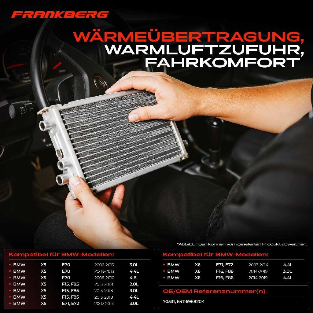 1x Wärmetauscher Innenraumheizung für BMW E70 F15 F85 E71 E72 F16 F86 2006-2019