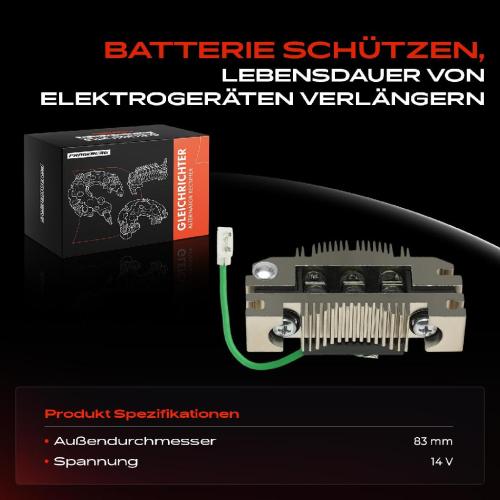 1x Gleichrichter Generator für Fiat 500 Ducato Panda Porsche 911 Bild 1x Gleichrichter Generator für Fiat 500 Ducato Panda Porsche 911