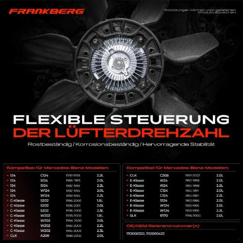 1x Lüfterkupplung Kühlerlüfte für Mercedes-Benz W202 A208 W124 R170 1992-2001 Bild 1x Lüfterkupplung Kühlerlüfte für Mercedes-Benz W202 A208 W124 R170 1992-2001