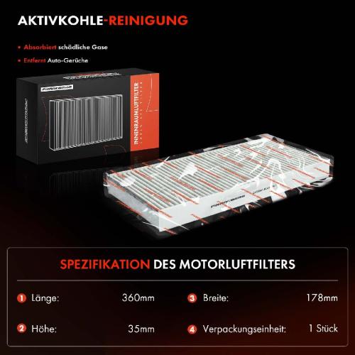 1x Innenraumfilter Aktivkohle für Mercedes-Benz SLC SLK R171 R172 Bild 1x Innenraumfilter Aktivkohle für Mercedes-Benz SLC SLK R171 R172