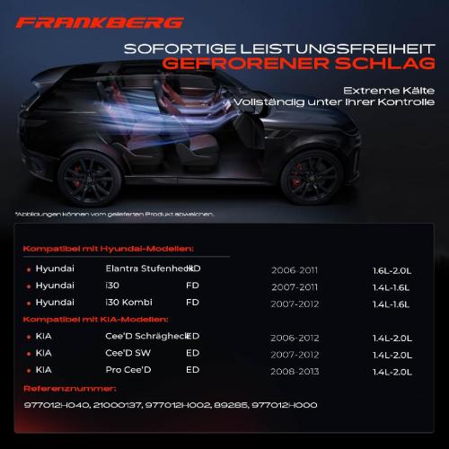 Frankberg 1x Klimakompressor für KIA Cerato Stufenheck LD 1.6L 2004-2009 Bild Frankberg 1x Klimakompressor für KIA Cerato Stufenheck LD 1.6L 2004-2009