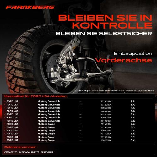 1x Querlenker Vorderachse für FORD USA Mustang Convertible Coupe 2.3L 3.7L 4.0L 4.6L 5.0L 5.4L Bj ab 2004 Bild 1x Querlenker Vorderachse für FORD USA Mustang Convertible Coupe 2.3L 3.7L 4.0L 4.6L 5.0L 5.4L Bj ab 2004