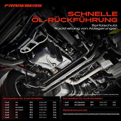 Frankberg 1x Ölwanne Motorölwanne für Audi A4 B8 A5 8T3 8F7 A6 4G C7 A7 4GA A8 Q5 8R Q7 4LB Touareg 7P5 Bild Frankberg 1x Ölwanne Motorölwanne für Audi A4 B8 A5 8T3 8F7 A6 4G C7 A7 4GA A8 Q5 8R Q7 4LB Touareg 7P5