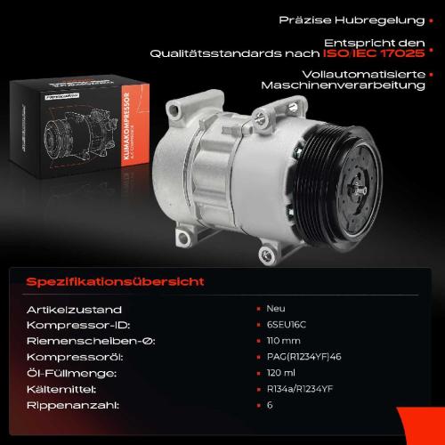 Frankberg 1x Klimakompressor für Mercedes-Benz A-Klasse W169 B-Klasse W245 1.5L 1.7L 2004-2012 Bild Frankberg 1x Klimakompressor für Mercedes-Benz A-Klasse W169 B-Klasse W245 1.5L 1.7L 2004-2012