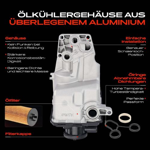1x Ölfiltergehäuse für Ford Focus II Mondeo IV Volvo S40 II C30 V50 S80 II 2.4L 2.5L Bild 1x Ölfiltergehäuse für Ford Focus II Mondeo IV Volvo S40 II C30 V50 S80 II 2.4L 2.5L