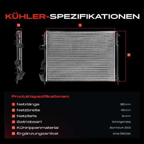 1x Kühler Wasserkühler Motorkühler für Dacia Logan LS Renault Logan I Megane I Bild 1x Kühler Wasserkühler Motorkühler für Dacia Logan LS Renault Logan I Megane I