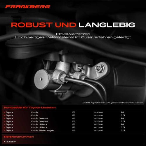 1x Hauptbremszylinder Bremszylinder für Toyota Corolla E11 Compact Liftback mit ABS Bild 1x Hauptbremszylinder Bremszylinder für Toyota Corolla E11 Compact Liftback mit ABS