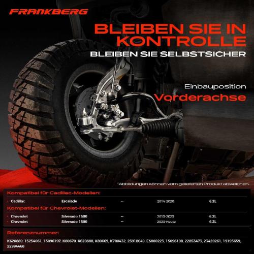 1x Querlenker Satz Vorderachse für Cadillac Escalade Chevrolet Silverado 1500 Crew Cab Pick-up Extended Bild 1x Querlenker Satz Vorderachse für Cadillac Escalade Chevrolet Silverado 1500 Crew Cab Pick-up Extended