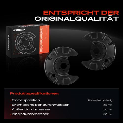 2x Ankerblech Bremsscheibe Hinterachse Beidseitig für VW Golf 2 19E 1G1 Jetta Scirocco Passat Bild 2x Ankerblech Bremsscheibe Hinterachse Beidseitig für VW Golf 2 19E 1G1 Jetta Scirocco Passat