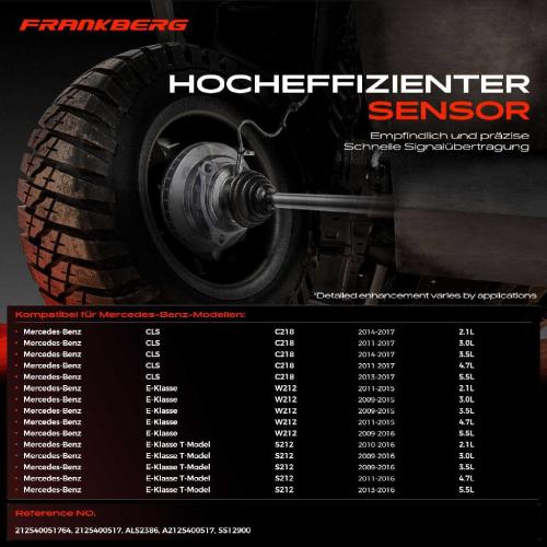 2x ABS Sensor Vorderachse beidseitig für Mercedes-Benz C218 X218 W212 S212 2.1L 3.0L 3.5L 4.7L 5.5L 2009-2017 Bild 2x ABS Sensor Vorderachse beidseitig für Mercedes-Benz C218 X218 W212 S212 2.1L 3.0L 3.5L 4.7L 5.5L 2009-2017